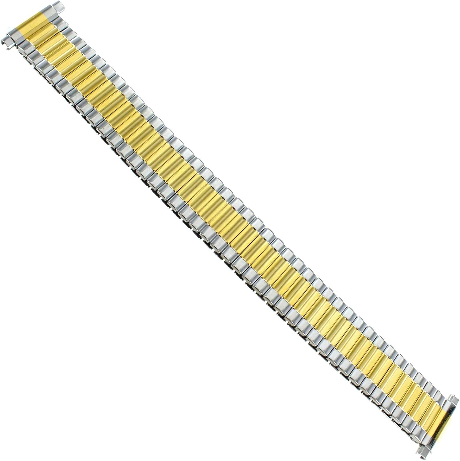 16-21mm Milano Two Tone Gold Stainless Steel Ladies Expansion Watch Band 0120