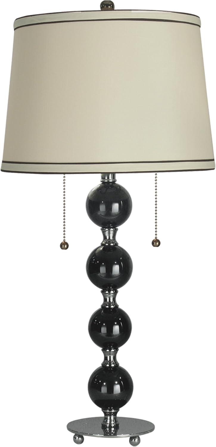 Dale Tiffany GT70032 Torrevieja Table Lamp, Black Nickel and Fabric Shade