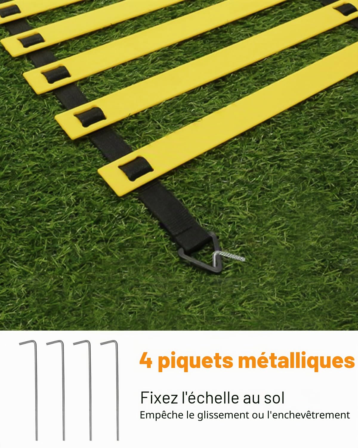 Équipement d'entraînement de Football,Parachute de résistance d'entraînement,1 Échelle de D'agilité de 6 Mètres, 12 Cônes de Disque,Jeux D'EntraîNement pour La Vitesse et L'Agilité