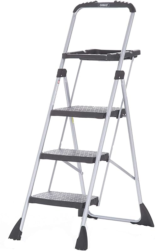 Cosco Max Steel Work Platform, Easy Fold One-Hand Lock, Convenient Project Trays, Stable & Secure, ANSI Rated 225 lbs, 10 Year Warranty