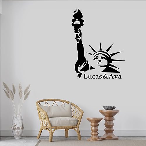 Miniatura 3 de Pegatinas personalizadas con nombre personalizado de la Estatua de la Libertad - Calcomanías personalizadas para autos, furgonetas, camiones,