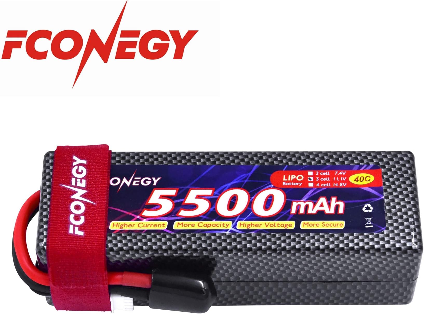 3S 11.1V 5500mAh 40C Lipo Battery Pack with Deans Plug for RC Car RC Truck RC Hobby