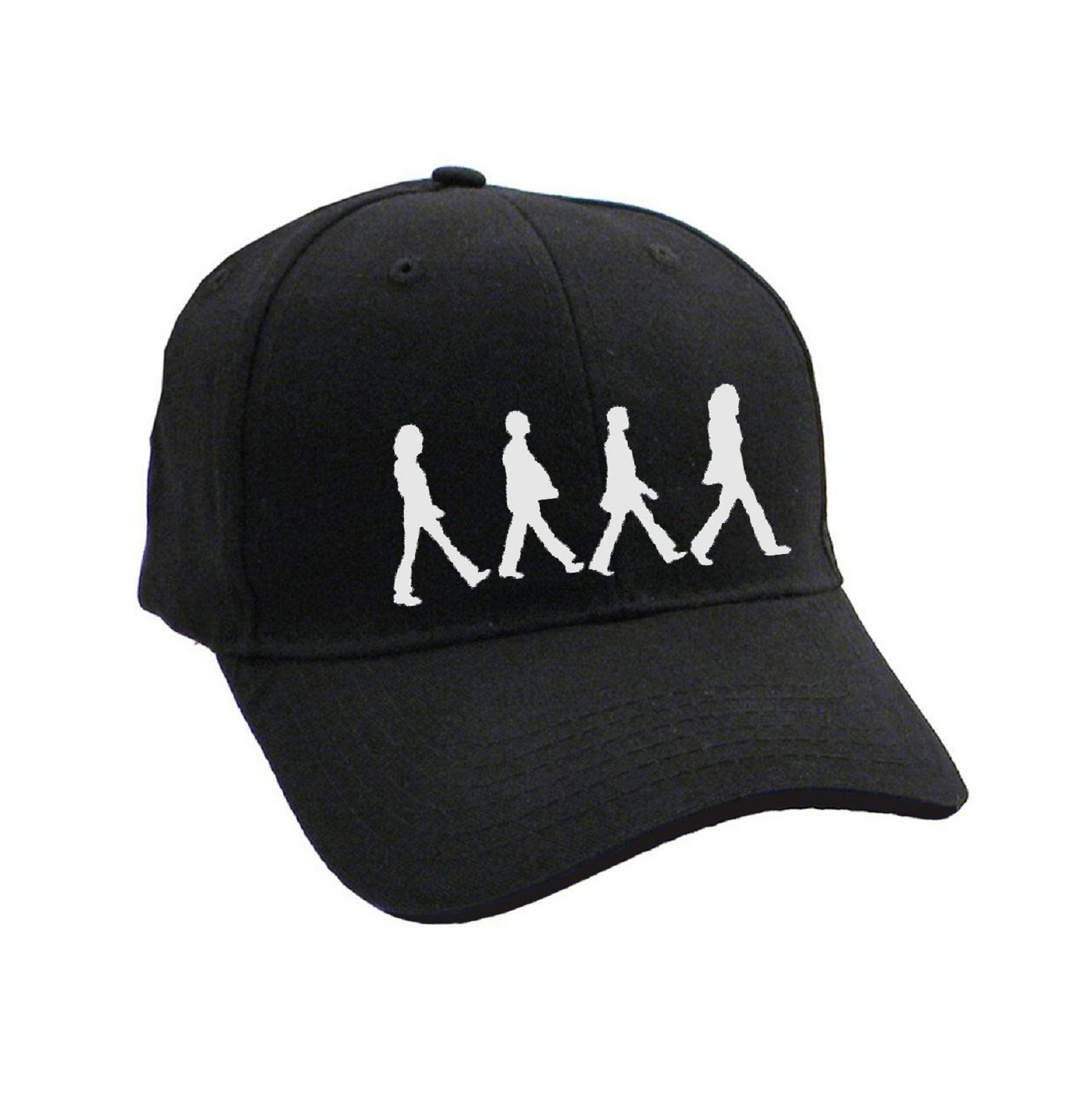 The Beatles Baseball Cap Abbey Road Chrome Silhouettes Official Black Strapback