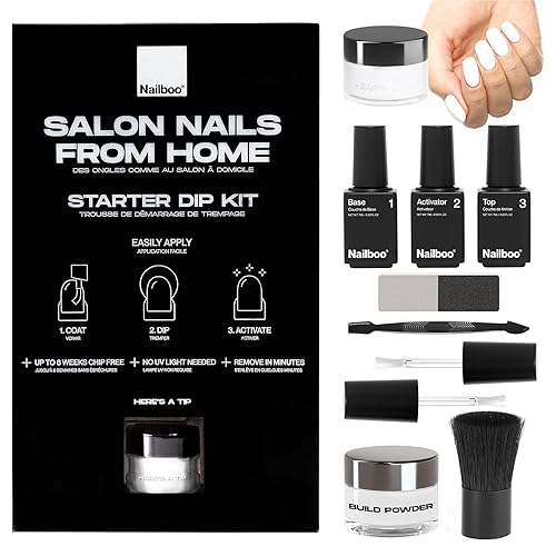 Nailboo Kit esencial de uñas de inmersión prémium (rojo, rosa y negro), kit de inmersión en polvo de uñas para manicura en casa, no necesita lámpara Nailboo Kit esencial de uñas de inmersión prémium (rojo, rosa y negro), kit de inmersión en polvo de uñas para manicura en casa, no necesita lámpara
