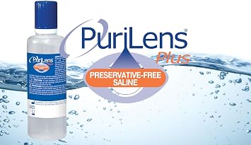 Purilens Plus Preservative-Free Contact Lens Saline 120ml (4 fl. oz.) 12 Pack