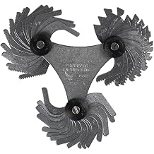 PEC Tools Screw Pitch Gauge, 4-84 TPI, Inch, 51 Leaves, Made in USA