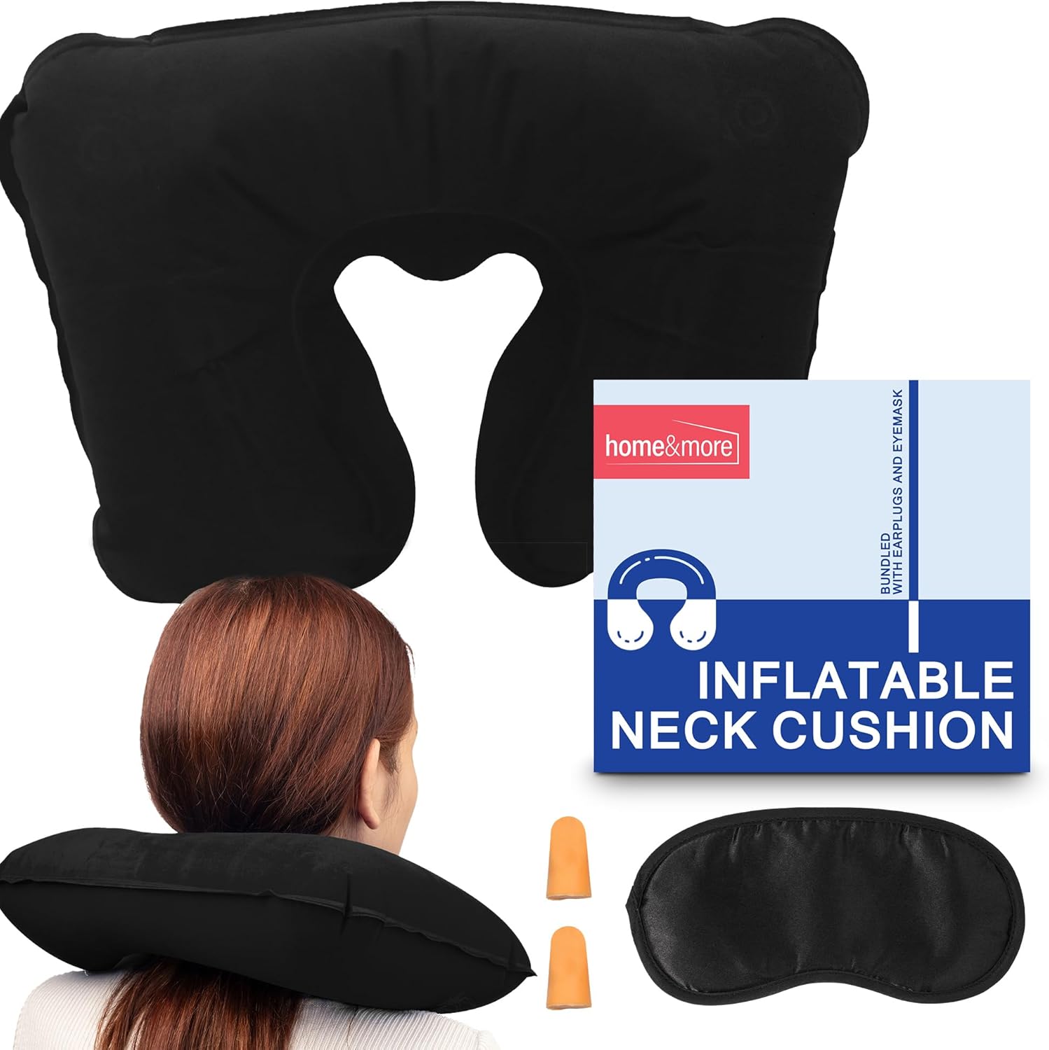 SOL 1pk Inflatable Neck Cushion – Travel Neck Pillow with Earplugs & Eyemask, Compact Inflatable Travel Pillow for Flights, Trains & Cars, Lightweight Travel Pillow Set for Comfort on the Go SOL 1pk Inflatable Neck Cushion – Travel Neck Pillow with Earplugs & Eyemask, Compact Inflatable Travel Pillow for Flights, Trains & Cars, Lightweight Travel Pillow Set for Comfort on the Go