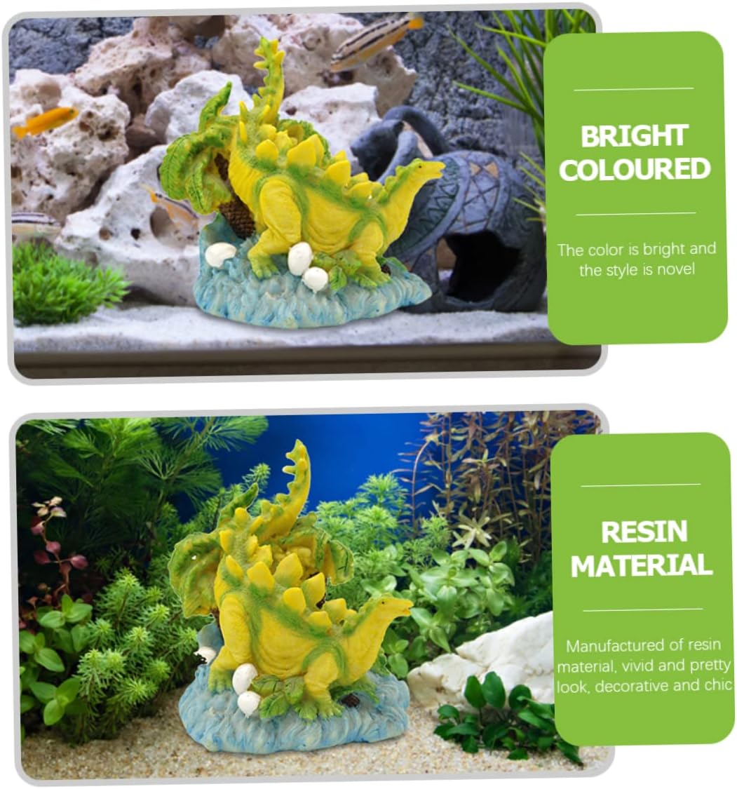 3pcs Dinosaur Fish Tank Decoration Inflatable Floating Fish Aquariums Pond Dragon Lid Tank Decorations Fish Tank Floating Diver Decorations Canister Resin