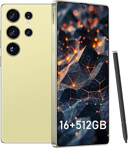I25 Ultra Smartphone de 16 GB+512 GB Android 14, pantalla FHD+ de 6.99 pulgadas, batería de 7000 mAh, cámara dual de 108 MP+68 MP, lápiz óptico