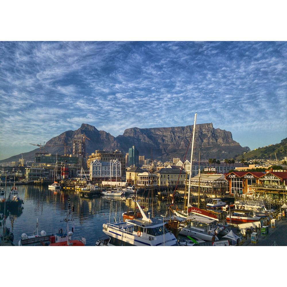 2000（100x70cm）‑Piece Adult Jigsaw Puzzle, Table Mountain, Cape Town, South Africa, Suitable for Adult Stress Relief, Leisure Games and Home Wall Decoration