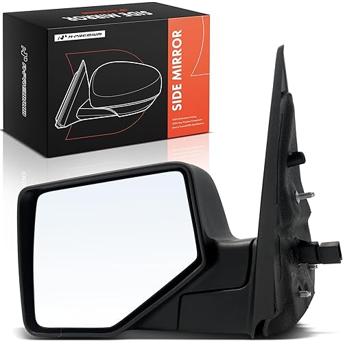 A-Premium Driver Side Power Door Mirror - Compatible with Ford Explorer 2006 2007 2008 2009 2010 - Non-Heated Manual Folding Black Outside Rear View Mirror, with Puddle Light