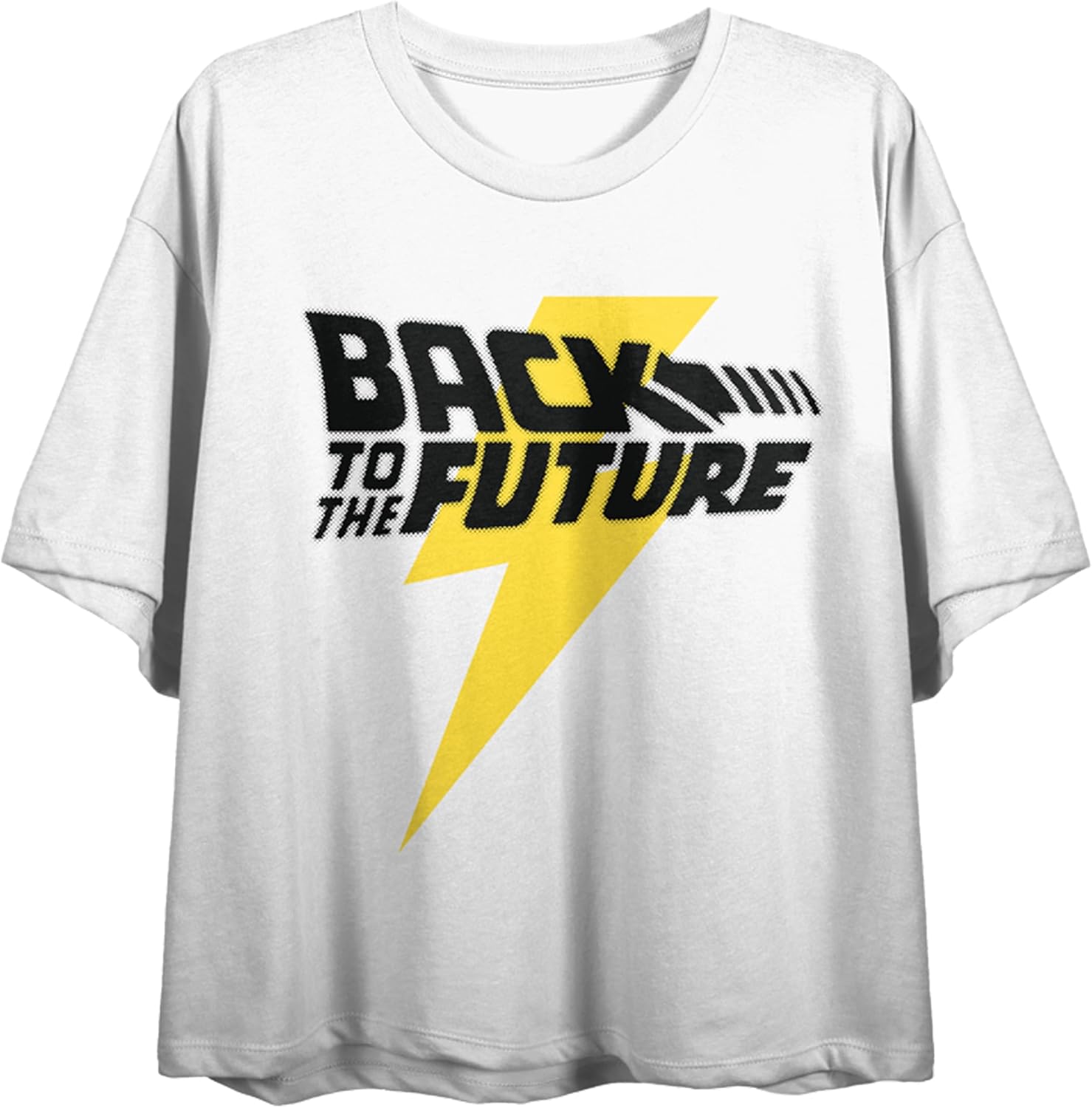 Bioworld Back to The Future Franchise Your Future Hasn't Been Written Yet Female White Short Sleeve Crop Tee