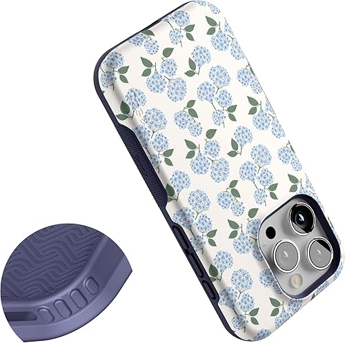 Vista 776 de Casely Funda para iPhone 15 Pro Jardín Secreto Flores mixtas Funda atrevida Compatible con MagSafe y botón de acción Jardín Secreto Floral