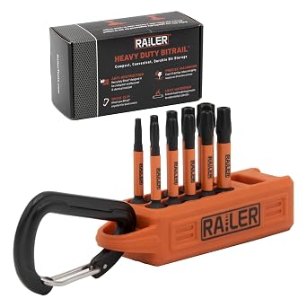 Railer Tamper Proof Torx Bit Set - Premium S2 Steel 2 Inch Impact Driver 10pc 6 Star Security Bit Set With A Magnetizer Bit Holder & Carabiner