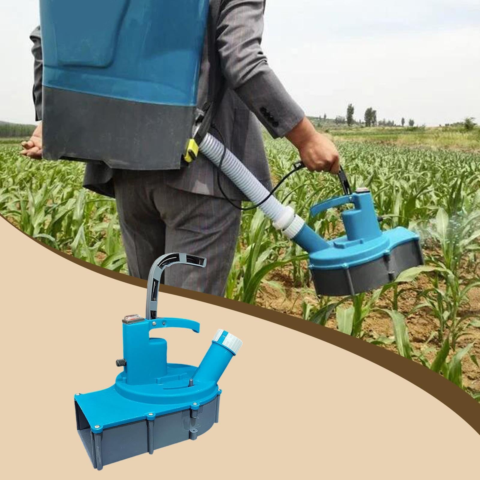 Dünger Maschine Kopf Elektrischer Streuer Ersatzteil Landwirtschaft Werkzeug Einfache Montage Aus Hochwertigem Pp Material für Gartenbau Feldarbeit Ho, Mehrfarbig, Quadratischer Kopf
