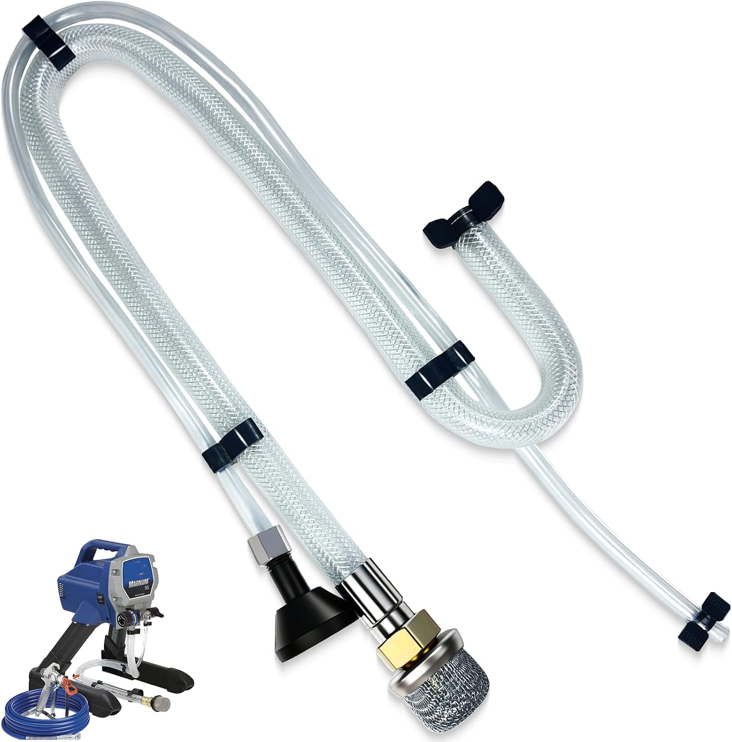 Suction Tube Kit for Graco Magnum X5 X7 Painter Sprayer Upgraded | Fits Graco Magnum X5, X7, ProX17, ProX19 & Project Painter Plus, Includes Suction Tube, Hose and Strainer