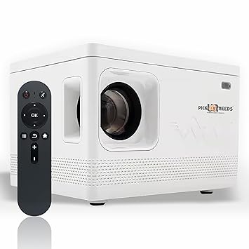 Pick Ur Needs Wireless Portable Home Projector Dual Band WiFi + Bluetooth Support Mobile Phone Mirror HD (2500 lm) Portable Projector