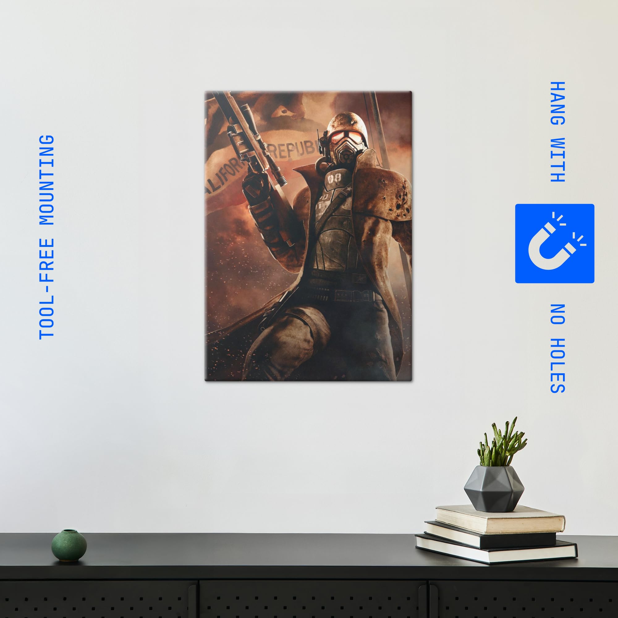 Displate - Poster In Metallo - Montato a Magnete - Fallout - New Vegas Courier