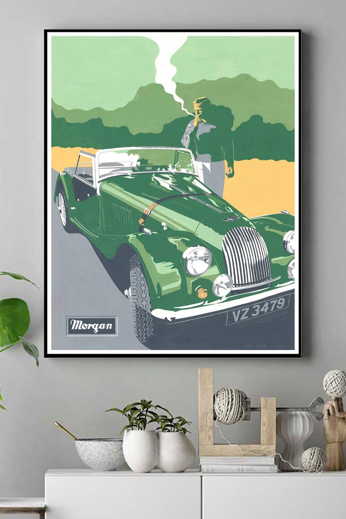 Postermanya (pster17158) Morgan Vintage Araba Kanvas Tablo 21 x 30