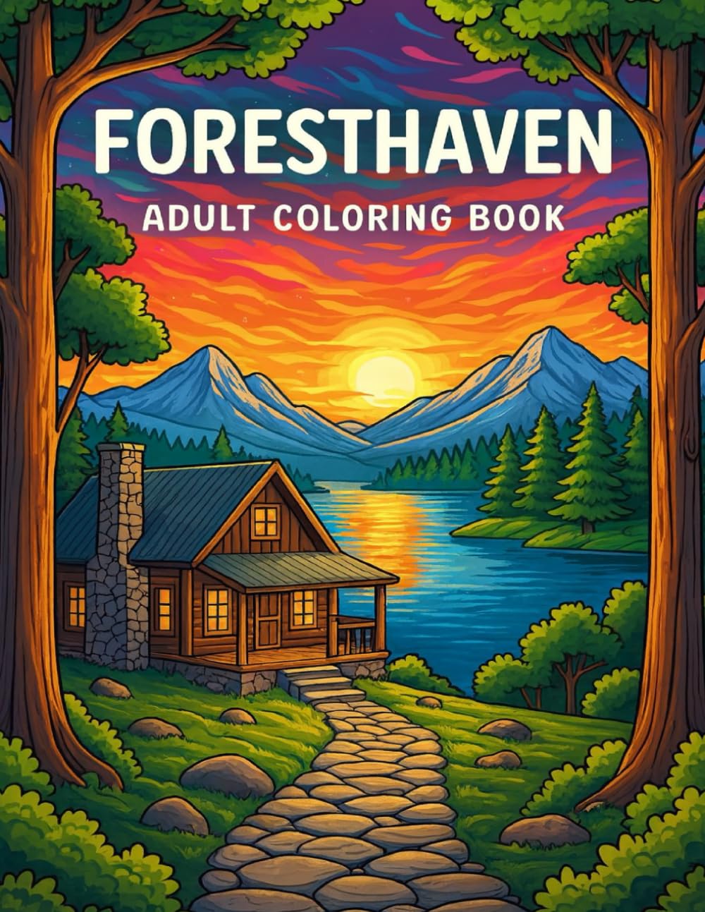 Foresthaven Adult Coloring Book: A Woodland Escape Featuring Enchanted Forest Animals, Relaxing Nature Scenes & Stress-Relief Illustrations for Adults