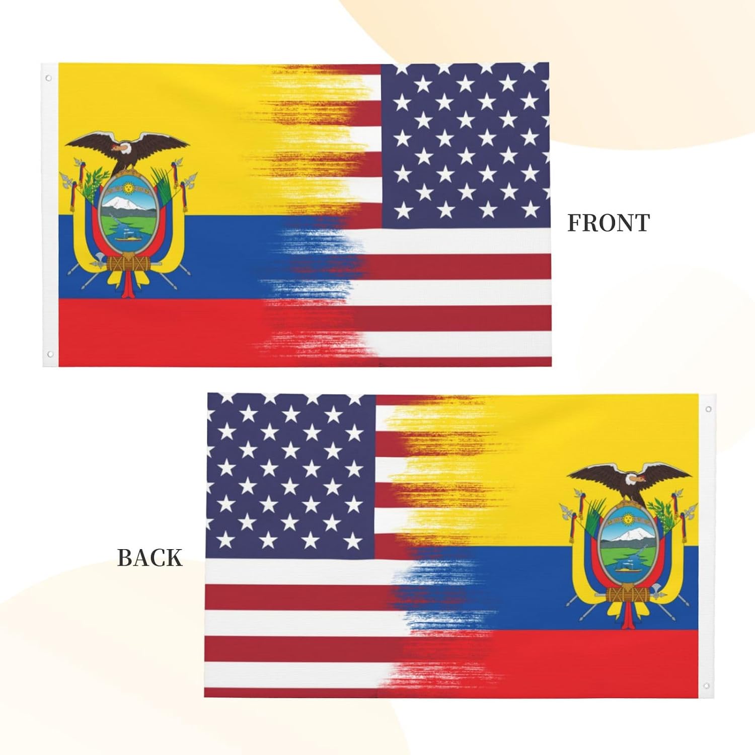 Flags Gifts Yard Decorations America Flag And Ecuador Flag Flag 3x5 Ft Outdoor Double Sided Printing For image 5