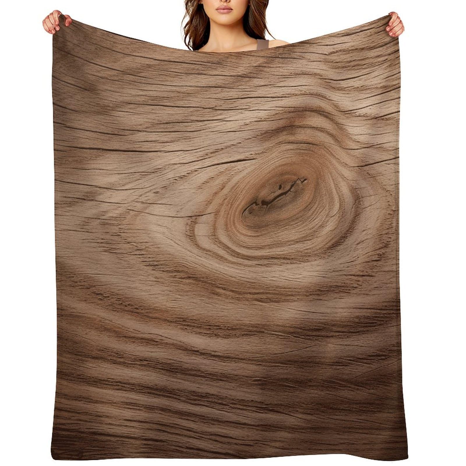 Wood Grain Blankets Flannel Soft Blanket for Couch Warm Cozy Throw Blankets Fashion Bed Blanket Thick Bath Towel Bedspread Tapestry for Home Supplies Gift 40"x50"