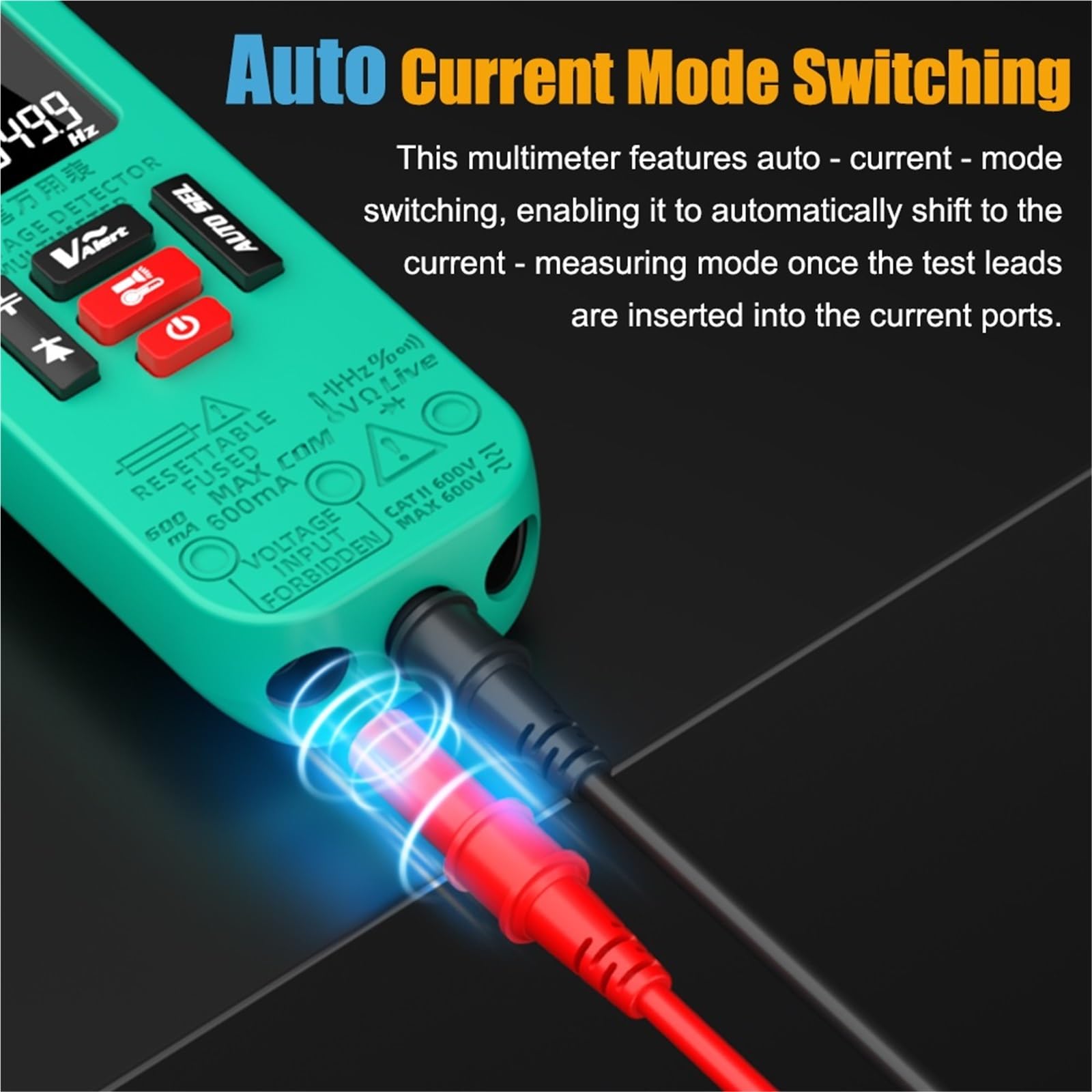 Multimetr, Inteligentny cyfrowy multimetr akumulatorowy elektroniczny tester AC DC bezstykowy NCV automatyczny test łatwy w obsłudze