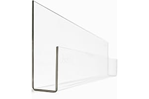 Booksee Clear Acrylic Kids Book Shelves for Wall, Set of 2 - Invisible Floating Bookshelf