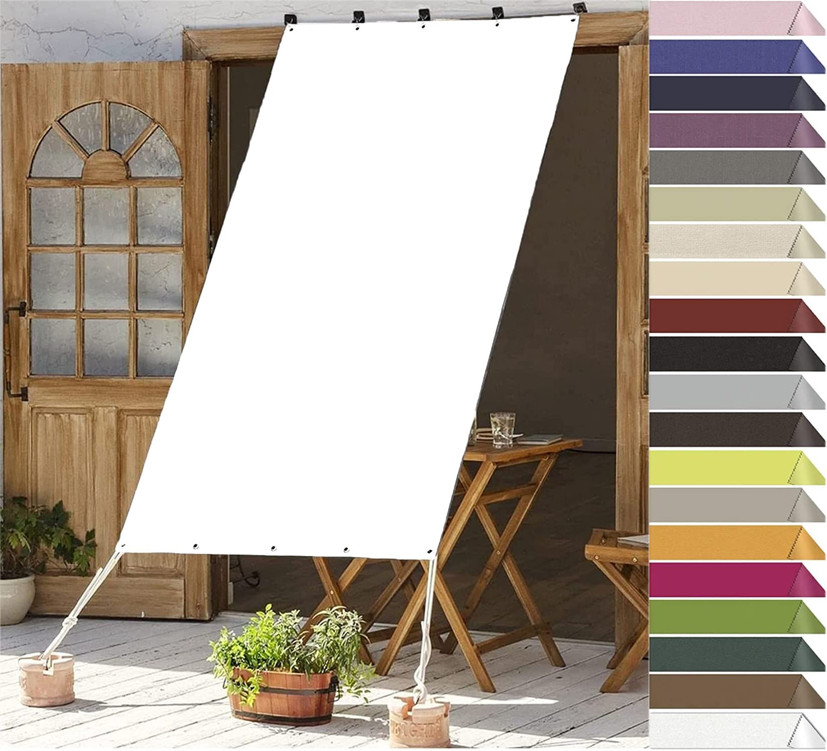 Protection solaire 400x500cm imperméable pour abriter la table du jardin des UV et de la pluie
