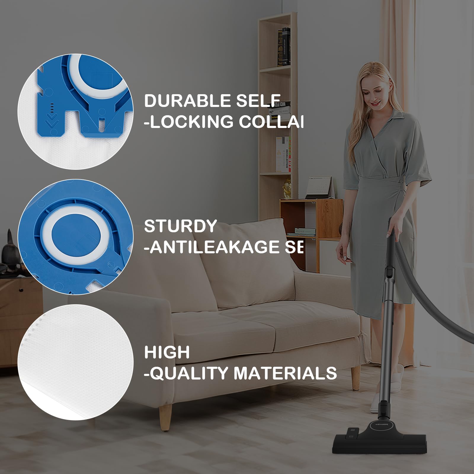 Bolsas Miele S2111 12 Bolsas De Aspiradora Para Miele S2111 - Kit De Mantenimiento Con Filtros, Compatible Con Modelo GN Filtros Miele S2111