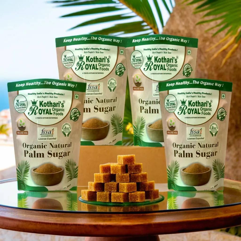 Kotharis Royal Organic Palm Sugar Pack of 4 800GM/ Palm Sugar Crystals | Panam Kalkandam | No Added Chemicals | No Color | No Preservatives (B09475RWHL) Amazon Price History, Amazon Price Tracker