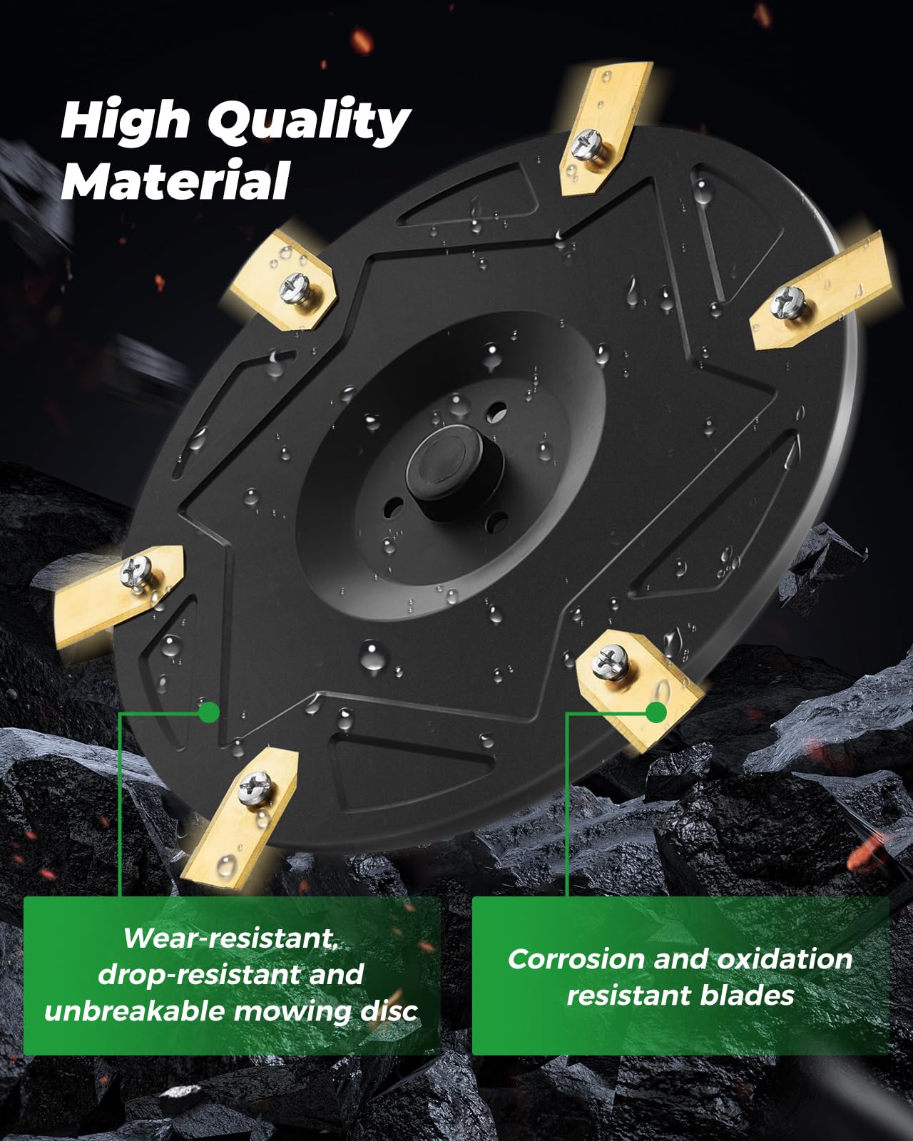 Yivy 6-piece robotic lawnmower blade disc + 30 blades, compatible with Segway Navimow H500E, H800E, H1500E, H3000E blade disc robotic lawnmower turntable