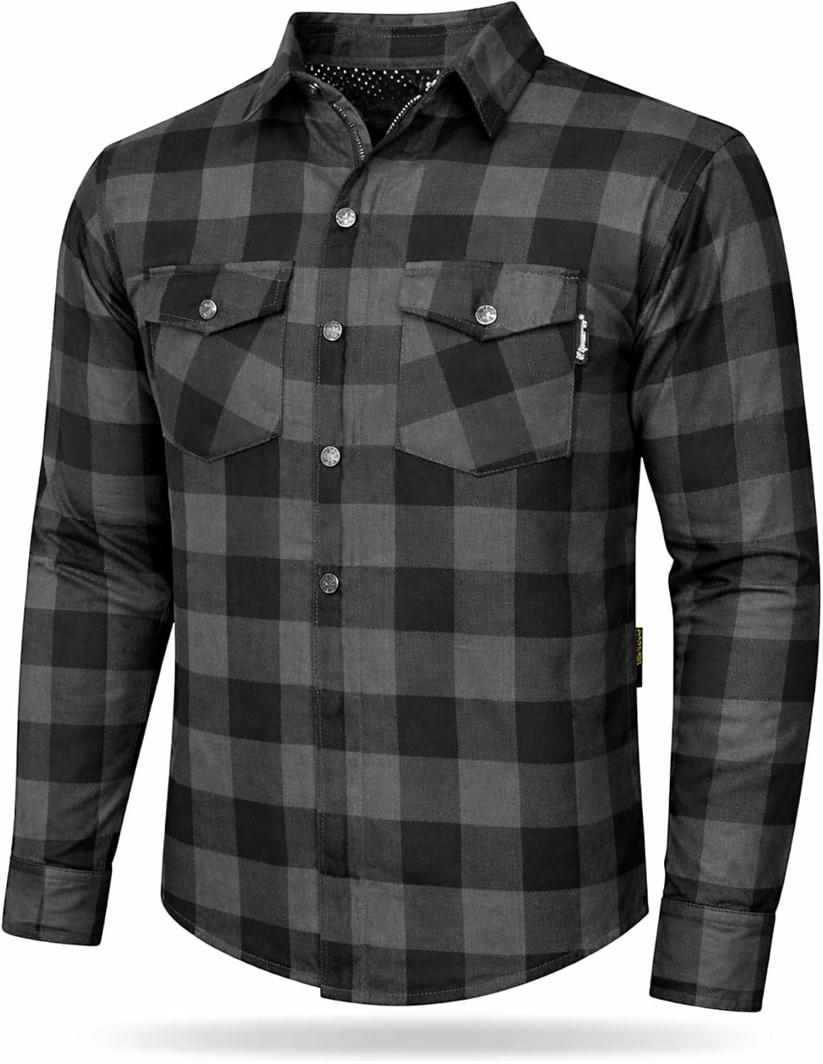Motorcycle Riding Shirt for Men CE Level 1 Armor Aramid Lined Armored Shirt Jacket Lightweight Protective Gear