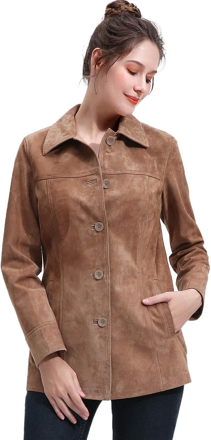 BGSD Women Tiana Suede Leather Coat (Also available in Plus Size & Petite) - Image 4