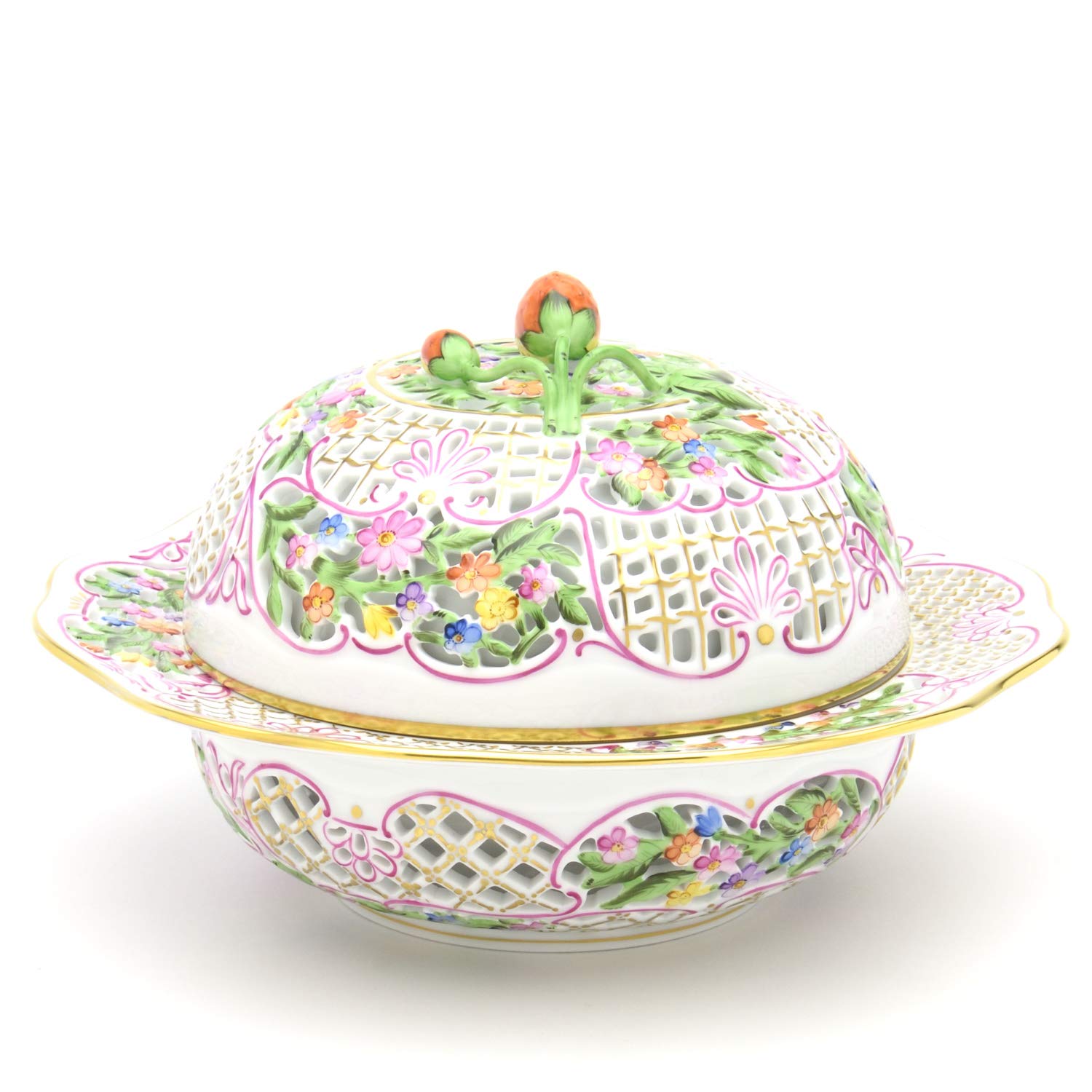 Amazon.co.jp: ヘレンド(Herend) 透かし彫り 菓子器 ボンボン入れ