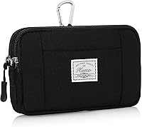 Vista 26 de KAMO Funda multiusos de lona horizontal para smartphone, funda para teléfono celular con asa para cinturón, bolsas de cinturón para mujeres, funda