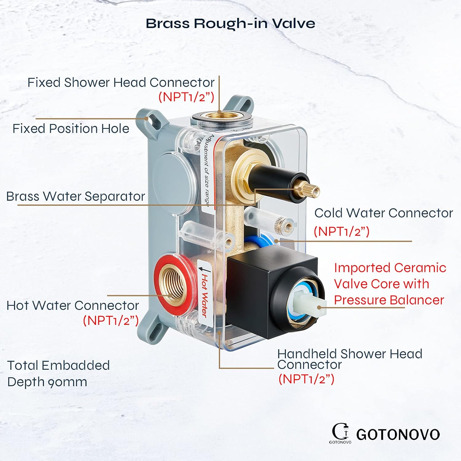 Holiday Deals 🛒 gotonovo Rain Shower System Matte Black Ceiling Mount 12 Inch Shower Head with Handheld Spray Luxury High Pressure Shower Combo Set Rough-in Valve and Shower Trim Included Dual Function Best Deal gotonovo Rain Shower System Matte Black Ceiling Mount 12 Inch Shower Head with Handheld Spray Luxury High Pressure Shower Combo Set Rough-in Valve and Shower Trim Included Dual Function