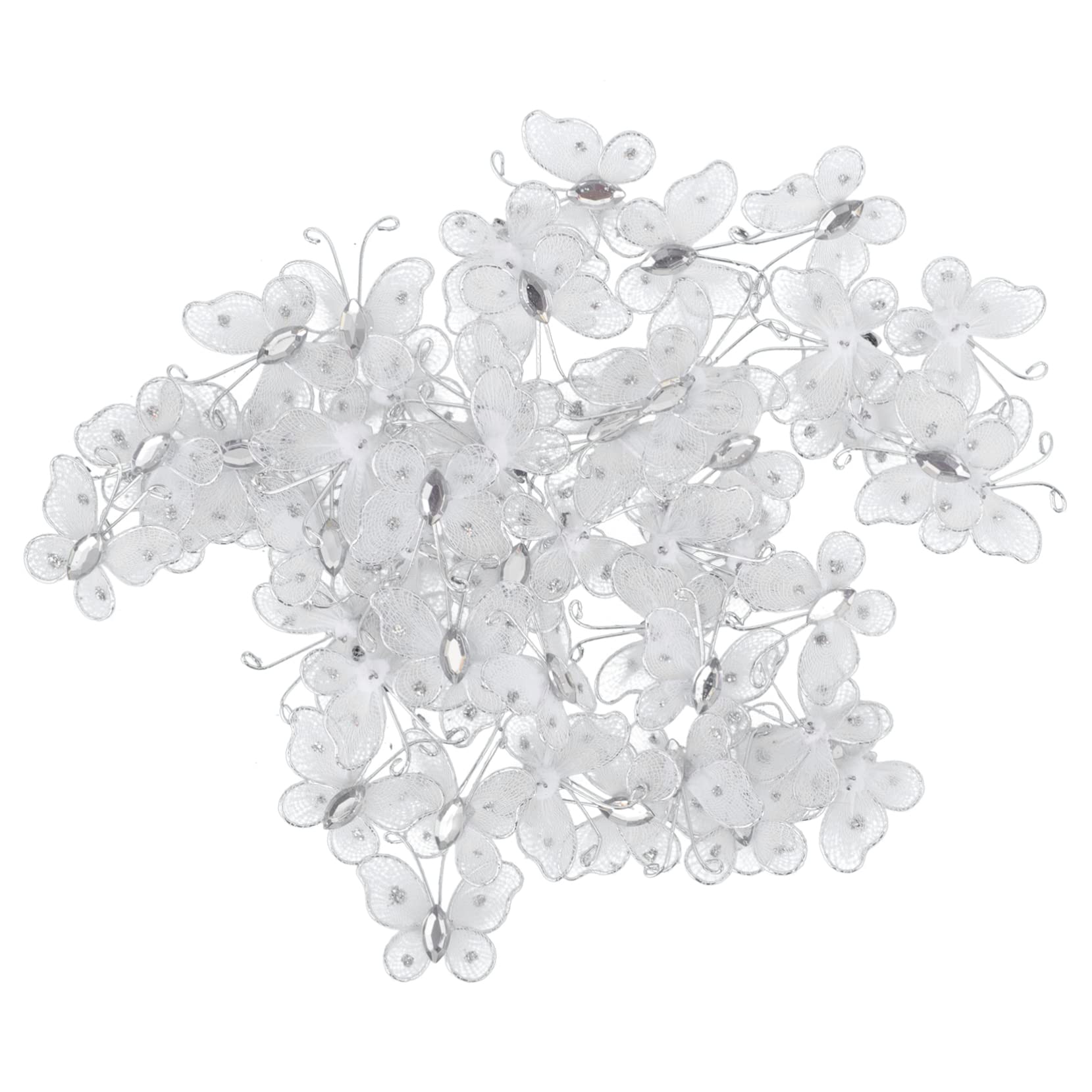 TOPBATHY 250stücke Netzschmetterlinge Dekorative Handwerksartikel Für Hochzeiten Und Partys Wandschmuck Für Wohnzimmer Und Schlafzimmer Vielseitige Bastelornamente