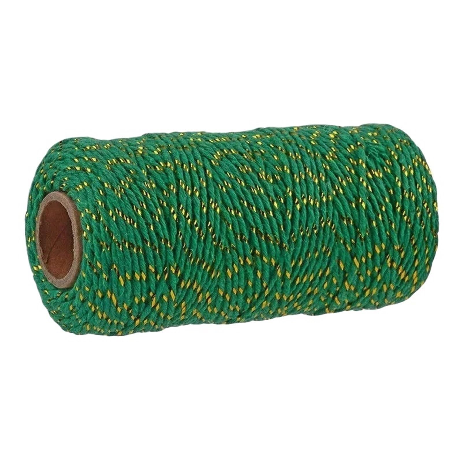 Cotton Macrame Cord 2mm 100M Macrame Cord Cotton Rope String Crafts DIY Colored Thread Twisted Twine Handmade Sewing Home Wedding Decoration(Color17,2roll)