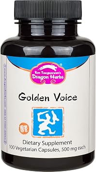 Dragon Herbs - Golden Voice Capsules - 100 Capsules, 500 mg Each