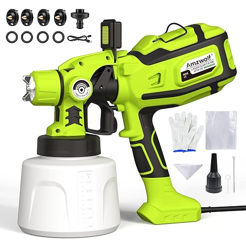 Paint Sprayer, 1200w HVLP Sprayer Includes 3 Patterns & 5