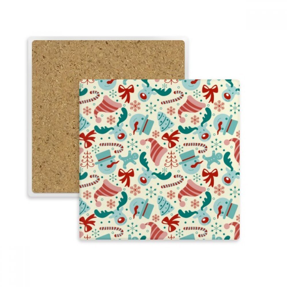 Illustration carré tasse coaster Joyeux Noël dessous de verre pierre absorbante