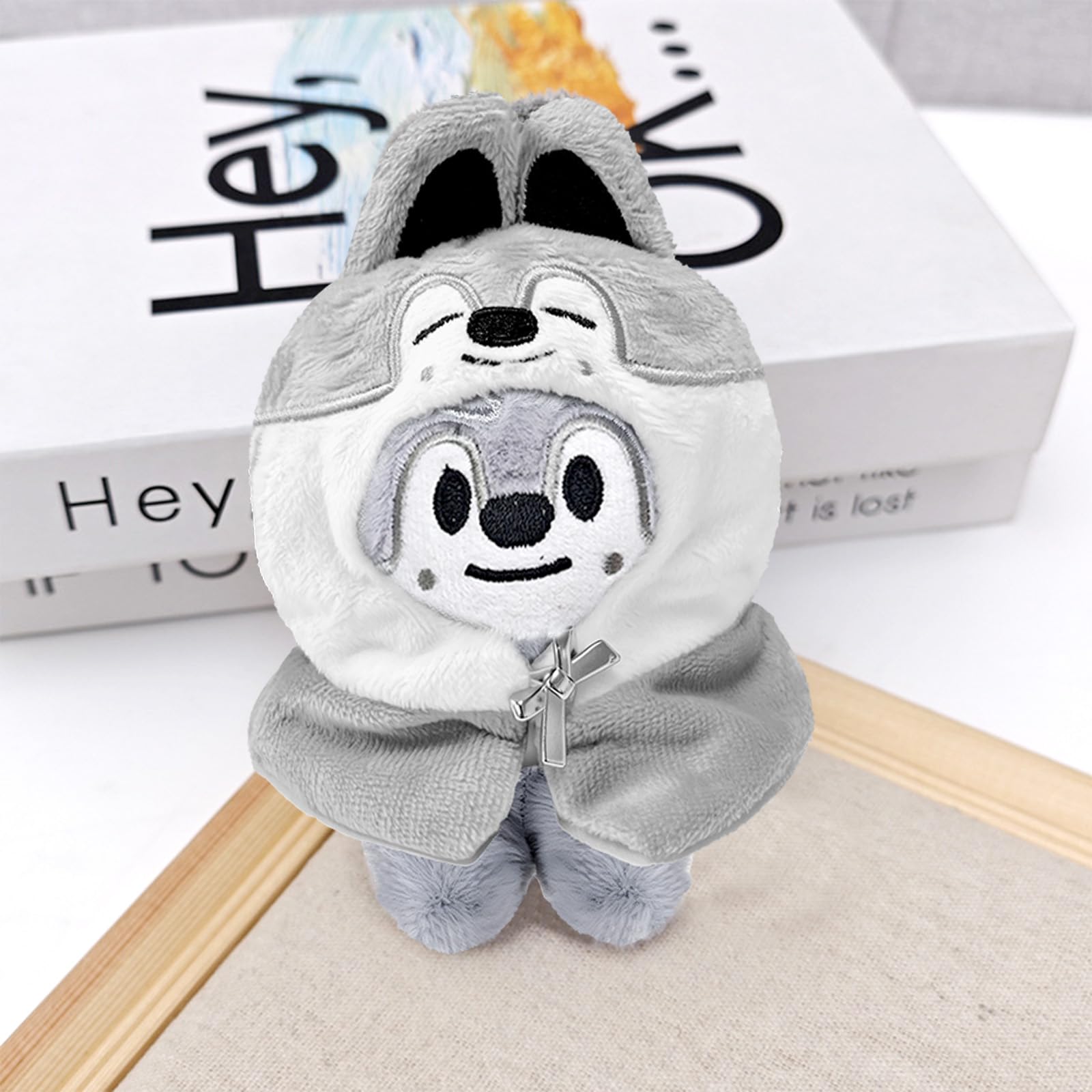 NlsqUK Skzoo Keychain,13 CM Cute Stray Keychain Plush, Soft Animal Figures Skzoo Wolfchan Stuffed Toy for Boys Girls & Doll Lovers - Image 4