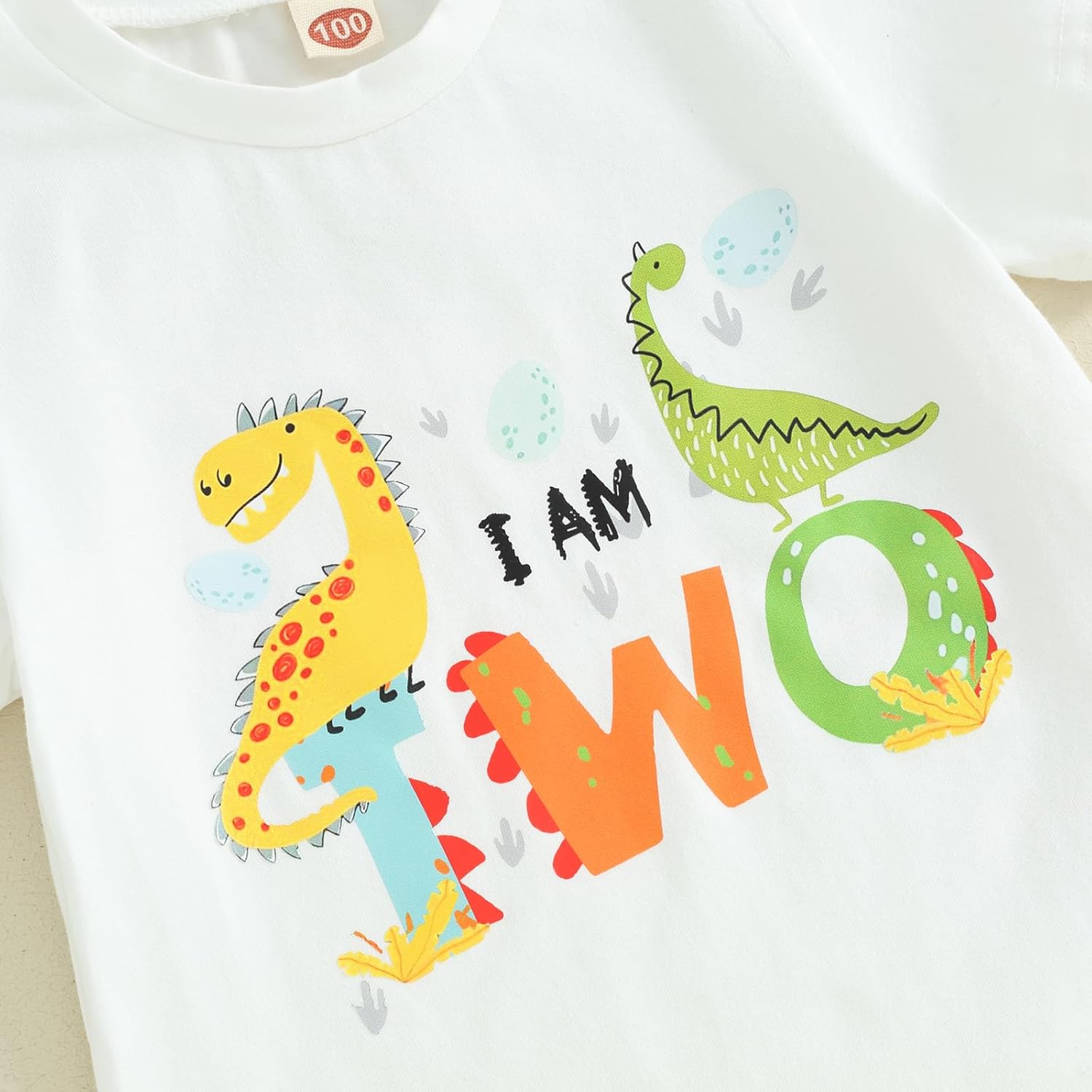 Toddler Baby Boy Birthday Outfit 1st-5th Dinosaur Romper Shirt Joggers Pant Set 1 2 3 4 5 Yr Birthday Outfit Boy - Image 3