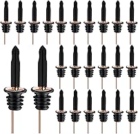 Vista 32 de Pafusen Paquete de 24 Vertedores de Velocidad de Acero Inoxidable con Picos Cónicos, Vertedores de Licor con Tapa de Goma, Higiénicos, Aptos