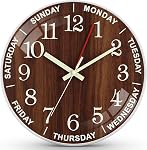QINFIEY 12 Inch Mouvement silencieux Horloge murale pour enfants, Non Ticking Enfants Horloge murale ronde Batterie exploitée Space Style de voyage Décor enfants Horloge pour la maison école garçons chambre à coucher salon (blanc)