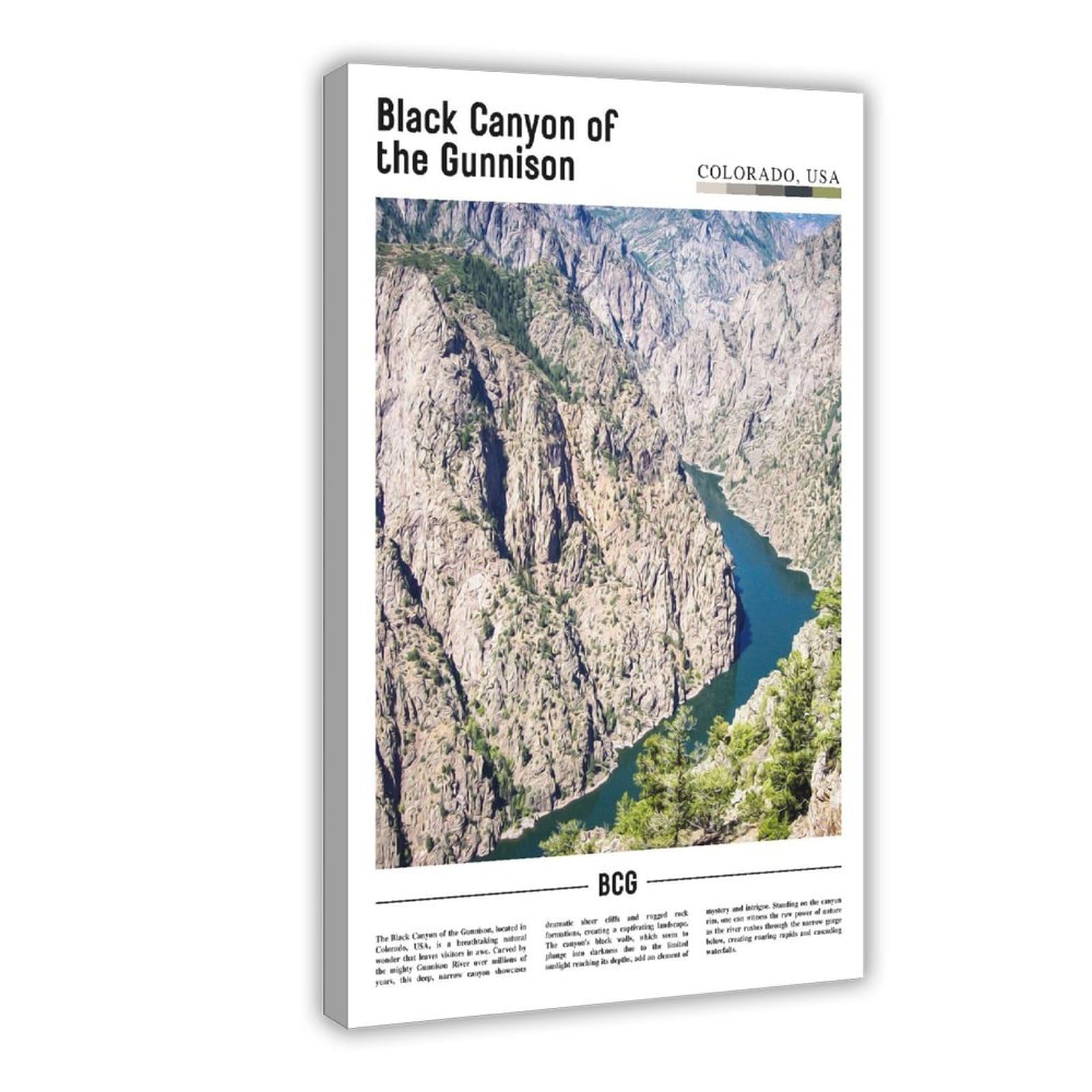 Wcyb Frame Black Canyon Ofthe Gunnison Colorado The United States Of America Landscape Travel Prints Posters Canvas Deco Paintings Wall Art For Office Hangable F