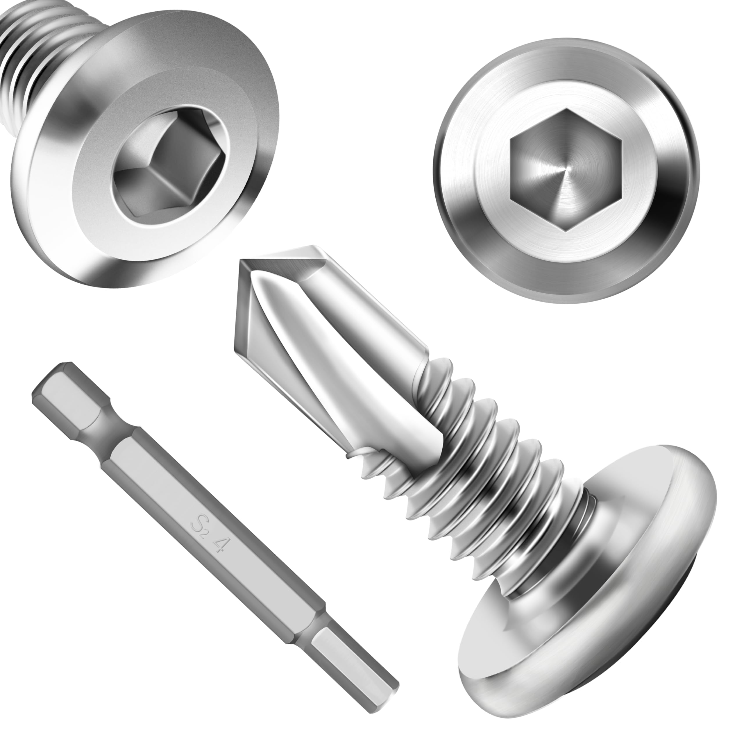 Sheet Metal Screws - 110 Pcs Stainless Steel Kit -16 Sheet Metal Screws - 110 Pcs Stainless Steel Kit -16