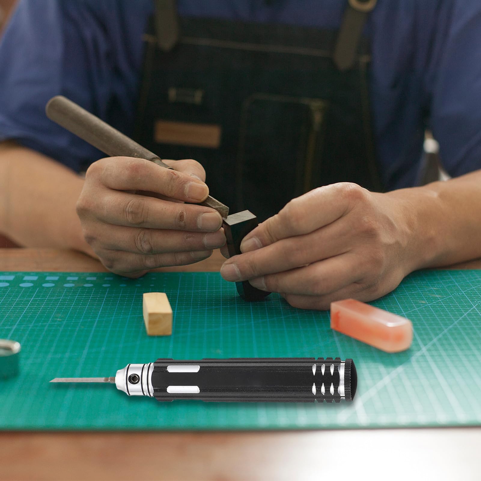 Operitacx Set di Utensili per Intaglio in Acciaio al Tungsteno, Nero, per Modellismo e Intaglio Fai da Te, Taglio Preciso e Dettagliato