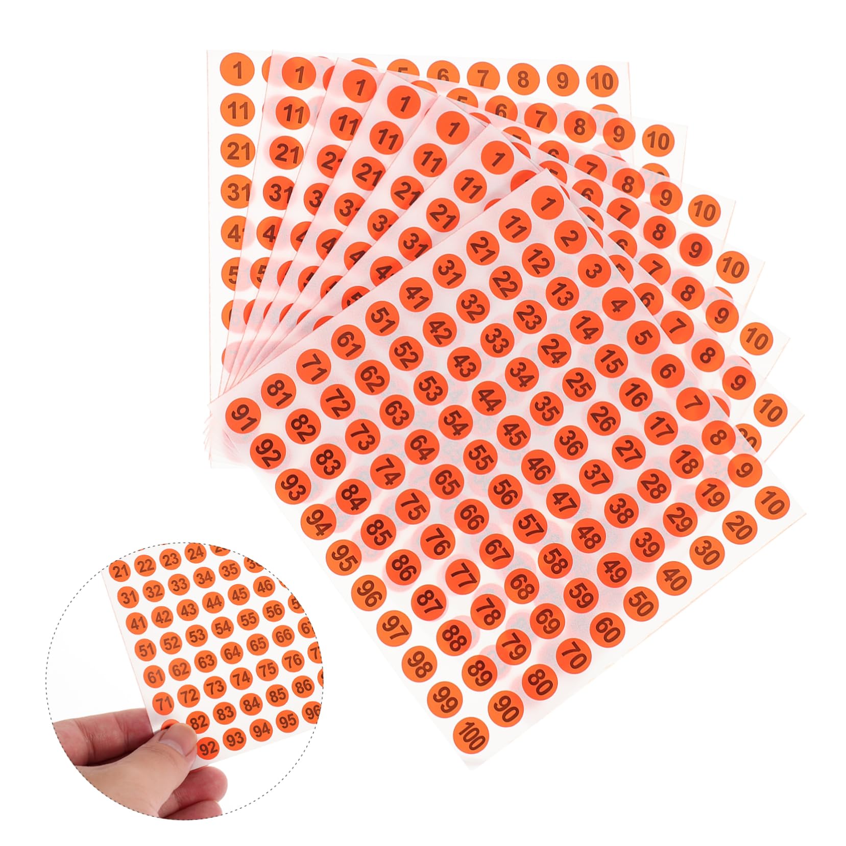 VILLCASE 200pezzi Etichette Numeriche Adesive Etichette Per e Organizzazione Adesivi Self-adhesive Per Scuole Uffici